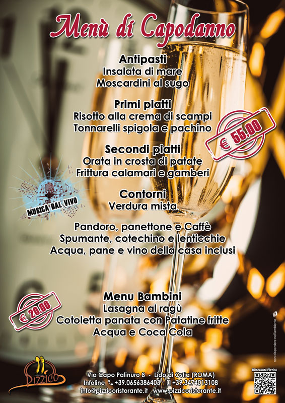 Menu di Capodanno da Pizzico